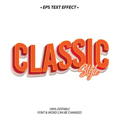 Text Effect Eps Vector Design Images Classic Style Eps Text Effect