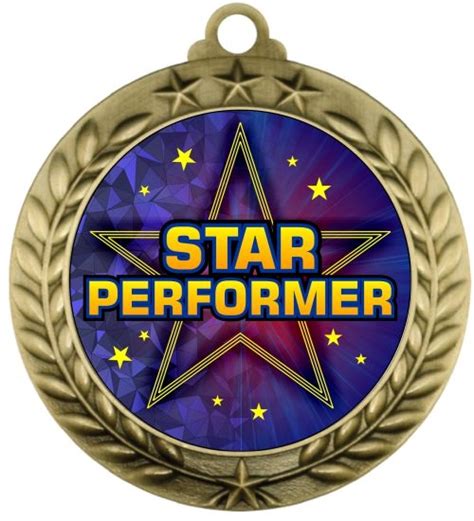 Star Performer Medals Custom Engraved Awards Just Award Medals