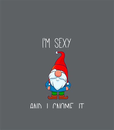 Im Sexy And I Gnome It Funny Garden Gnomes Men Women Digital Art By Johnam Ameli Pixels