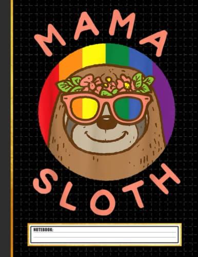 mama sloth lgbtq rainbow flag gay pride notebook lgbt notebook journal gay lesbian transgender