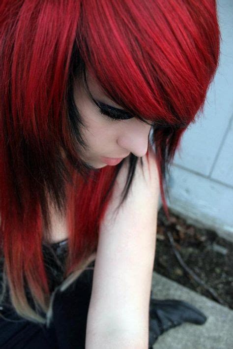 Red And Black Hair Emo Girl Hairstyles Emo Hair Hair Styles