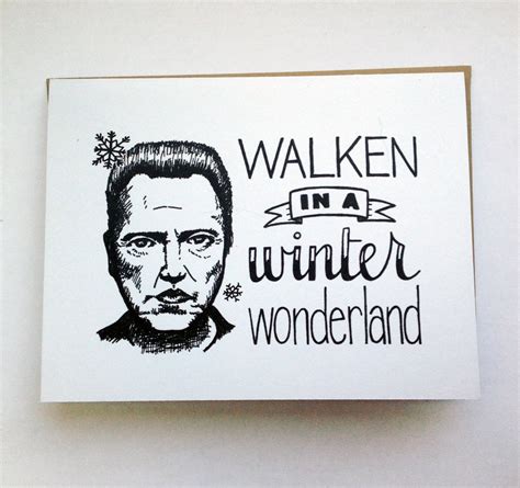Walken In A Winter Wonderland Hand Lettered Greeting Card Etsy