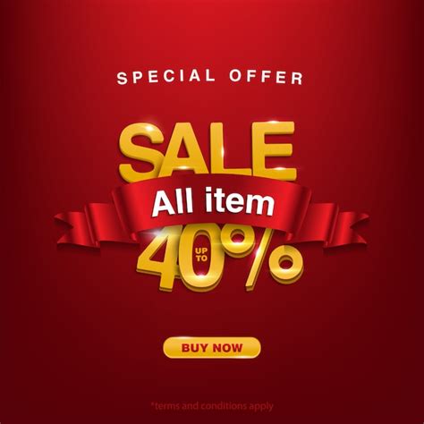Premium Vector Get Discount Special Offer Sale All Item Up To 40