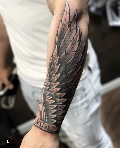 Angel Wings Arm Tattoo Forarm Tattoos Wrist Tattoos For Guys Forearm