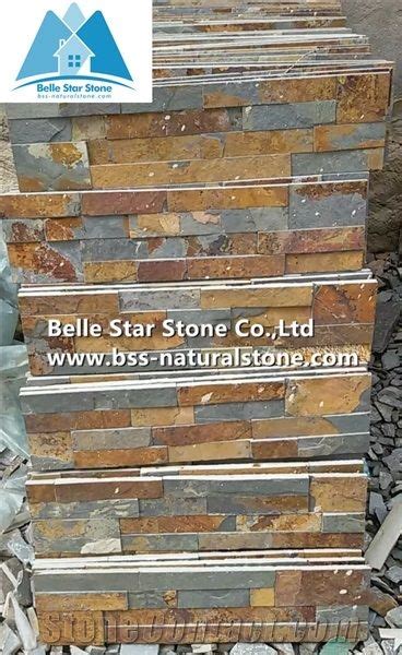 China Multicolor Riven Slate Thin Stone Veneerrusty Split Face Slate