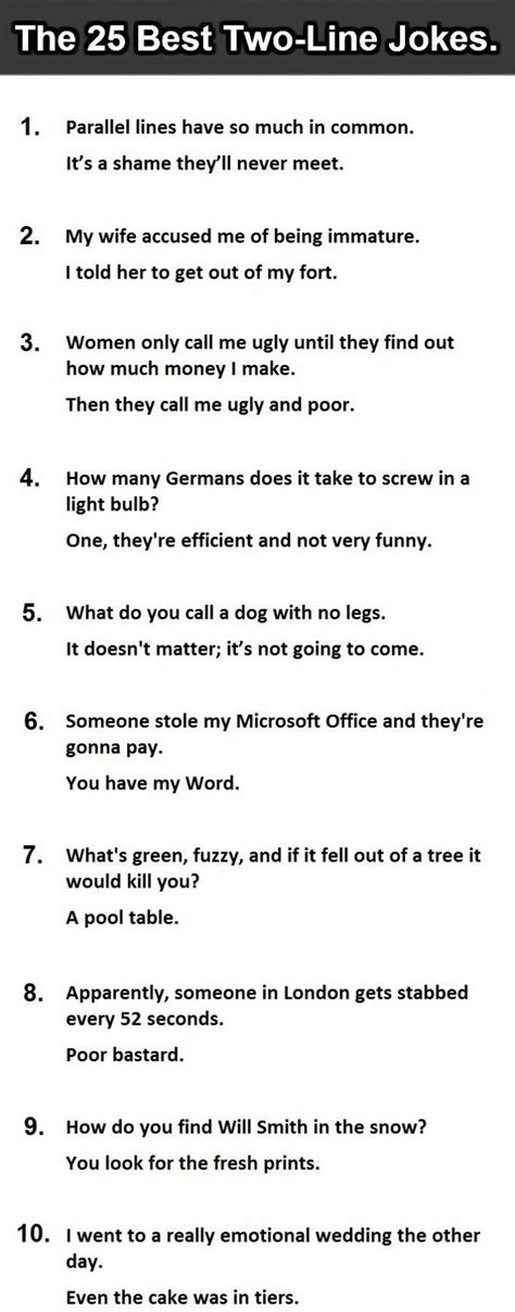 The problem isn't that obesity runs in your family. The 25 Best Two-Line Jokes Ever. #14 Is Priceless. | Funny ...