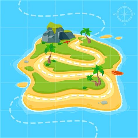 Premium Vector Treasure Map For Game