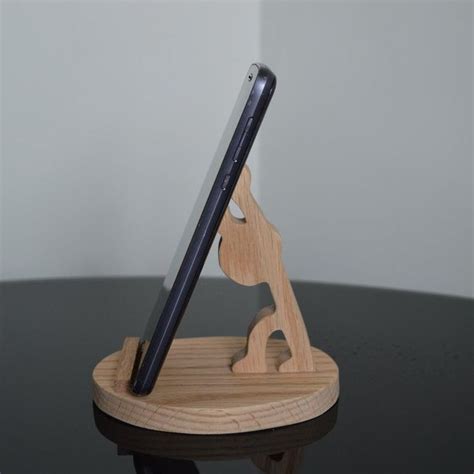 Solid Oak Cell Phone Holder Cell Phone Stand People Cell Phone Holder