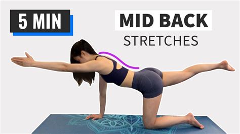 5 Min Mid Back Stretches Mid Back Pain Follow Along Youtube