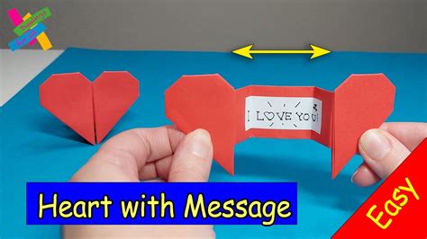 Origami Heart With Message How To Fold Paper Heart Diy How To