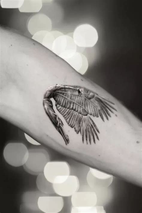 Icarus Small Realistic Tattoo Tattoogoto