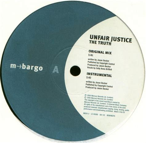 Unfair Justice The Truth 12 Ebay