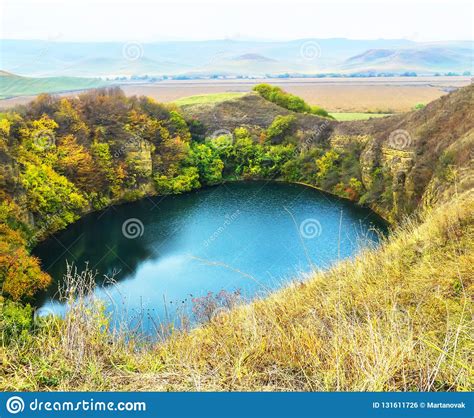 Mountain Lake Landscape Reflection With Autumn Trees Stock Photo
