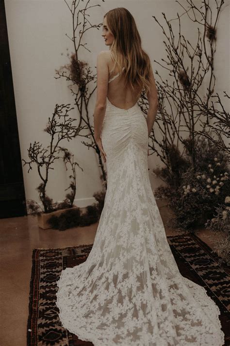 Brooke Backless Body Con Wedding Dress Dreamers And Lovers