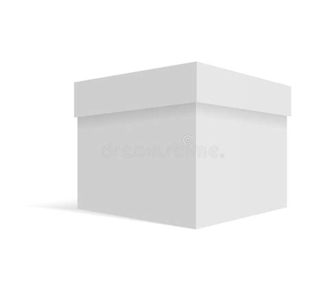 White Blank Cardboard Package Box Vector Template Cardboard Box