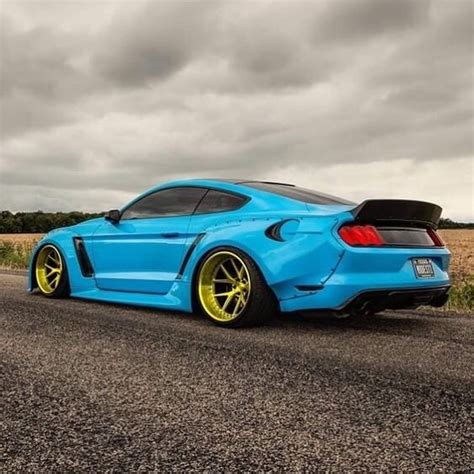 For audiophiles, the answer is quite simple. Ford Mustang wrapped in Gloss Light Blue vinyl