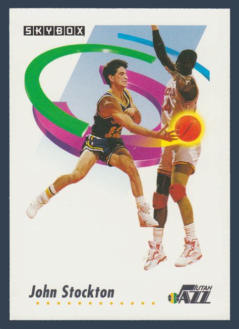 John stockton (r) (hof) shop: John Stockton # 285 - 1991-92 Skybox Basketball | John ...