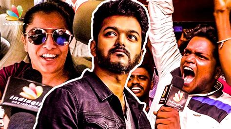 Awesome Varalakshmi Surprises Vijay Fans At Vettri Theater Sarkar