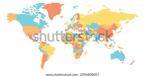 Mapa Mundial Simplificado De Borde Suave Vector De Stock Libre De