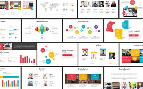 Full Color Presentation Powerpoint Template 69230