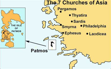Island Of Patmos Biblical Map
