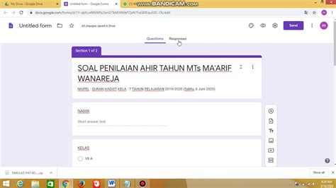 Check spelling or type a new query. CARA BUAT SOAL DENGAN GOOGLE FORM - YouTube