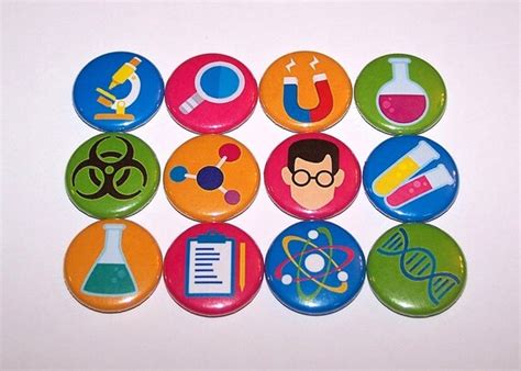 Scientist Pins 12 Pack Science Lab Pinback Button Party Etsy