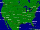 Karte Usa Mit Städten | creactie