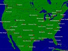 Amerika Karte Städte | goudenelftal