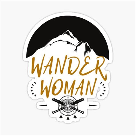 Wander Woman Camping Hiking Vintage Sticker By Ryn666 Redbubble