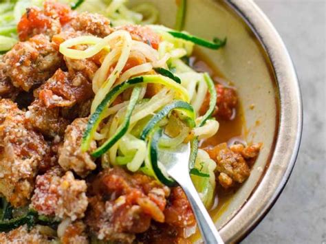 With the right tool, it only takes a few. Spiralized Zucchini Noodles (Zoodles) + Turkey Meat Sauce ...