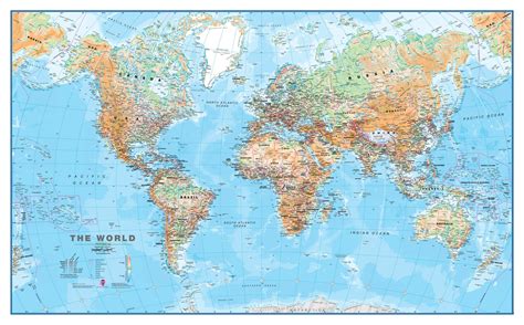 World Maps International Physical Buy World Physical Wall