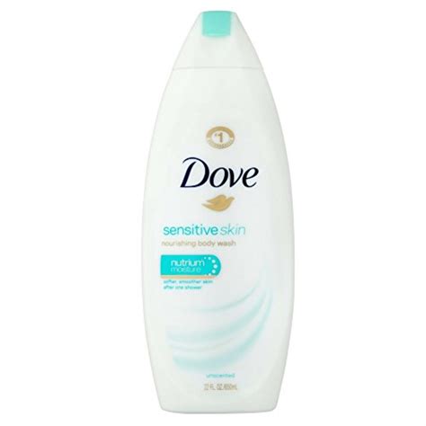 Dove Sensitive Skin Nourishing Body Wash Unscented 22 Oz 10 Pack