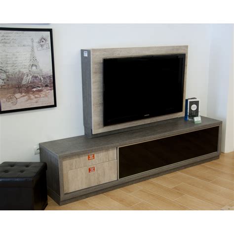 Mueble Tv Con Panel Giratorio