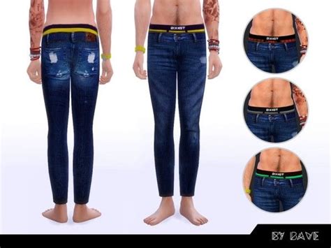 The Sims Resource Jon Jeans For Men By Doumeki • Sims 4 Downloads