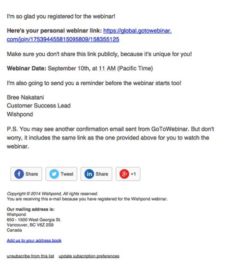 7 Types Of Registration Confirmation Emails And Subject Line Examples