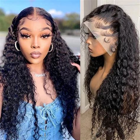 13x4 Water Wave Hd Transparent Lace Front Wigs Human Hair With Baby