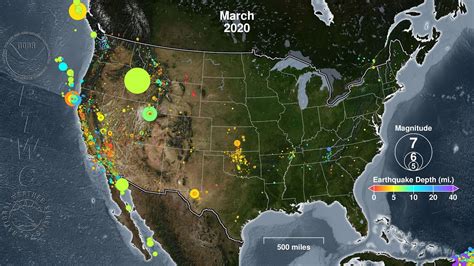 40 Years Of Earthquakes In The Contiguous United States 1980 2020