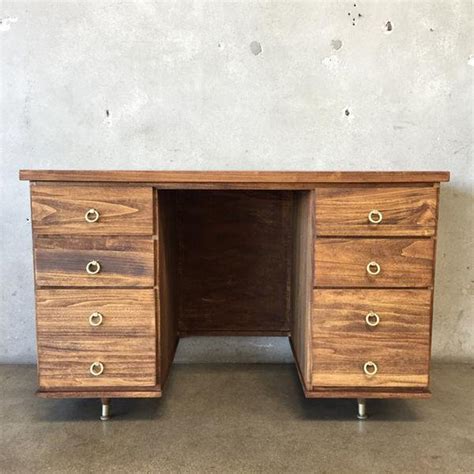 They'll provide you with ample work space and can keep things organized. Vintage Mid Century Modern Six Drawer Desk NWNHS1 | Etsy ...