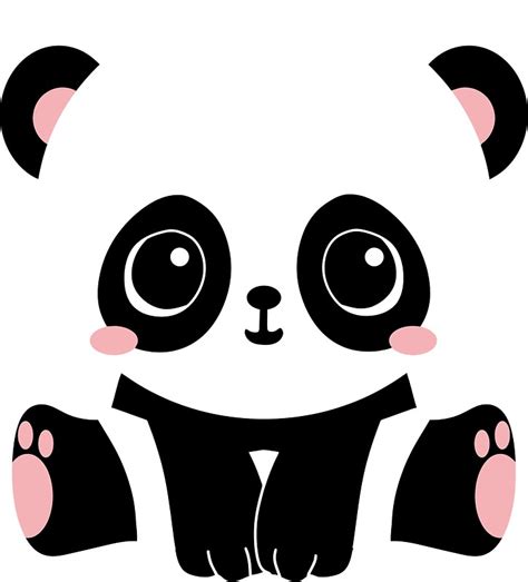 Dibujo De Panda Kawaii Sentado Dibujos Para Colorear F Cil Riset Riset