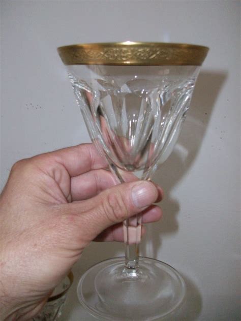 Antique Moser Wine Glasses With Gold 24k Trim Set Of 4 Bohemian Czech 1950`s Catawiki