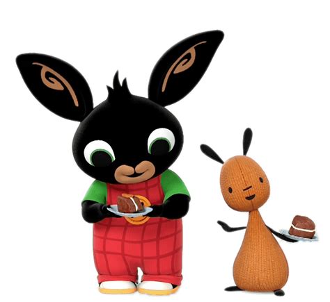 Download Bing Bunny And Flop Eat Cake Transparent Png Stickpng