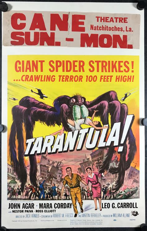 Tarantula Original Vintage Horrorsci Fi Paper Backed Movie Poster