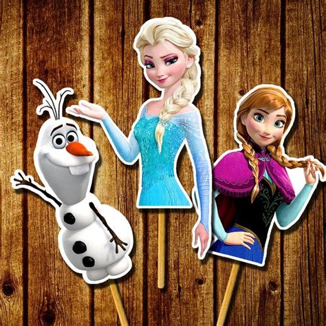 Printable Frozen Cupcake Toppers Elsa Cupcake Toppers Let It Etsy