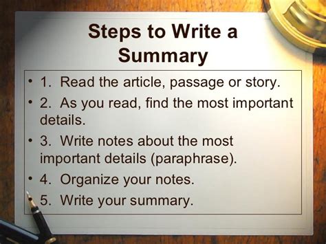 ️ Steps On How To Write A Summary The Best Way To Write A Summary