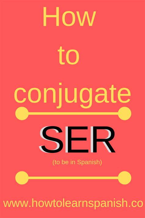 How To Conjugate Ser Learning Spanish Verb Ser How To Speak Spanish