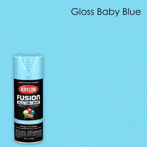 Krylon Fusion All In One Spray Paint Gloss Baby Blue 12 Oz