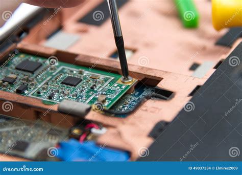 Professional Laptop Repair Stock Photo Image Of Chip 49037334
