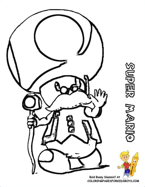 Toad Mario Coloring Pages at GetColorings.com | Free printable