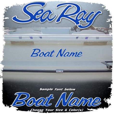 Domed Boat Name In The Sea Ray Font